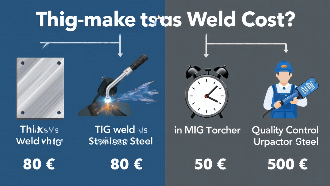 Пять факторов, влияющих на цену сварки: толщина металла, положение шва, тип сварки, срочность и контроль качества.