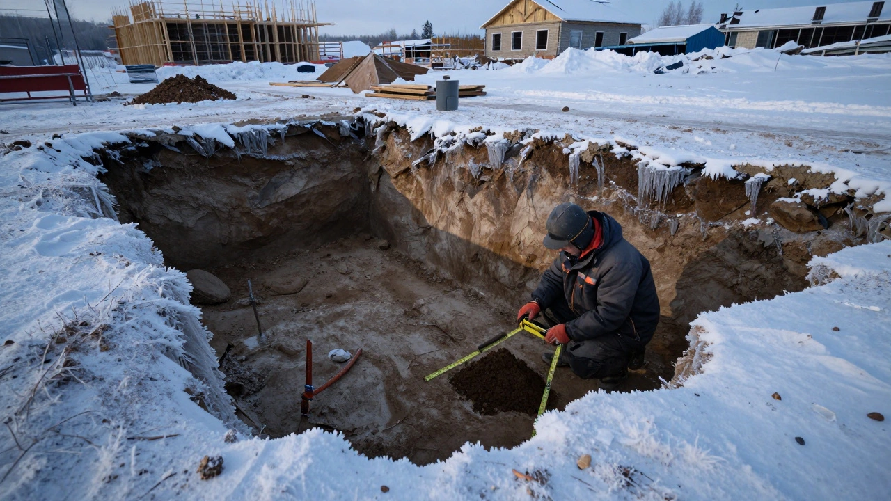 Какую глубину надо копать под фундамент: правила для дома в Сибири