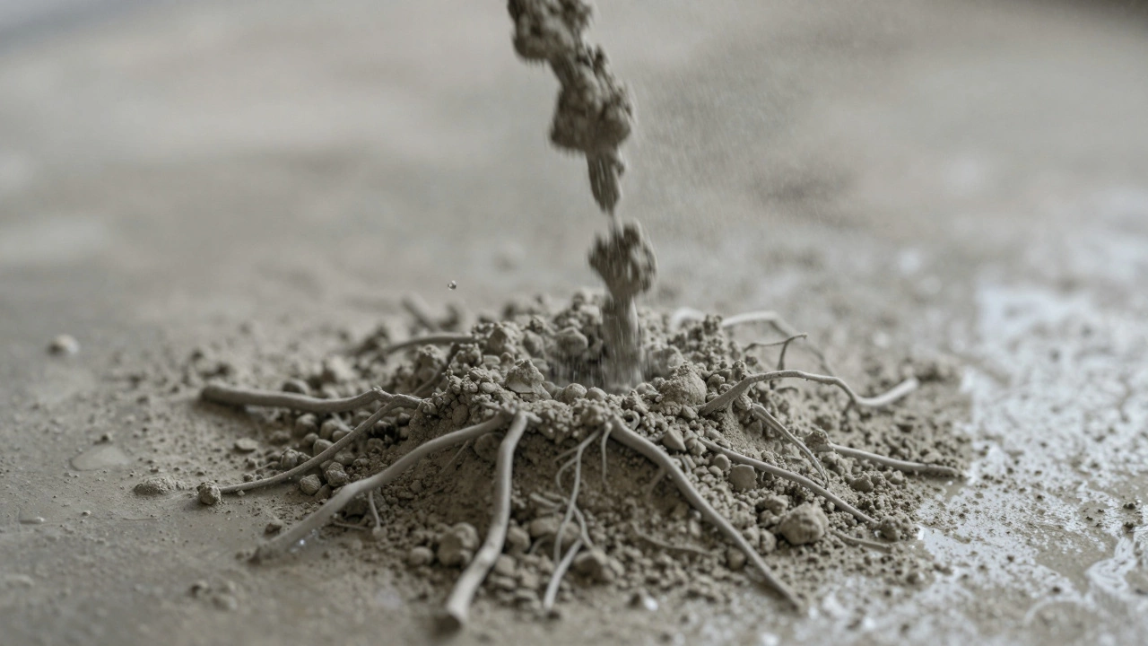 Что в цементе заставляет его затвердевать?