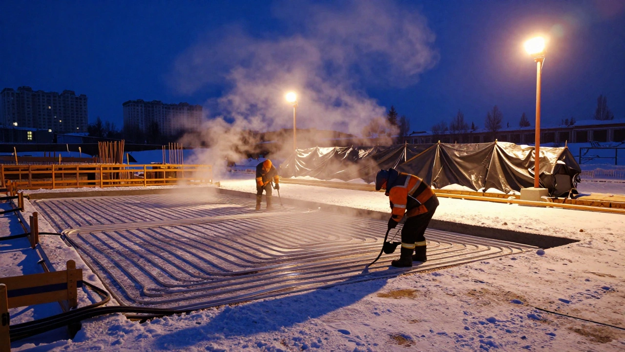 Зачем греть бетон при строительстве в холодную погоду