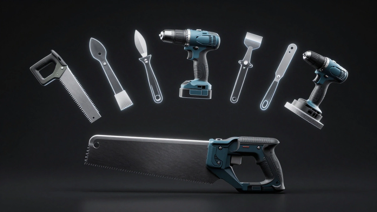 Многофункциональный инструмент превращается в семь различных насадок, визуализированных как световые контуры.
