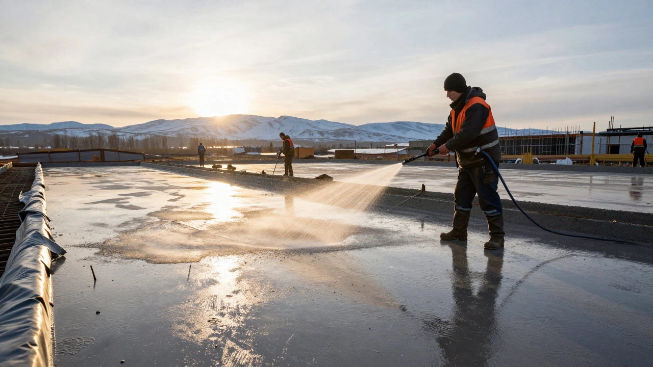 Зачем заливать бетон водой: правильный уход за бетоном после заливки