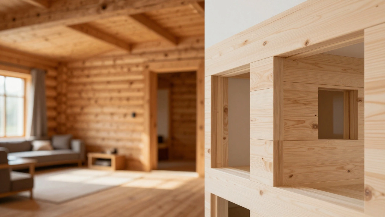 Сравнение интерьера традиционного сруба и современного дома из клееного бруса